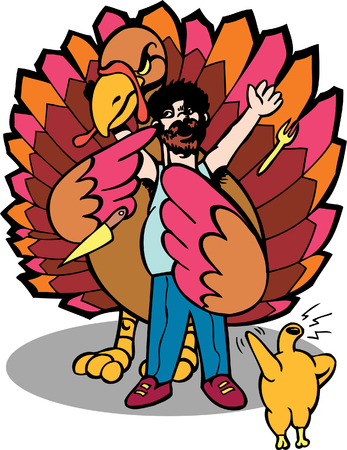 Turkey revenge isolated on a white background.のイラスト素材