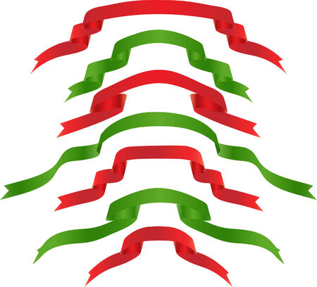 Ribbon Set isolated on a white background.のイラスト素材