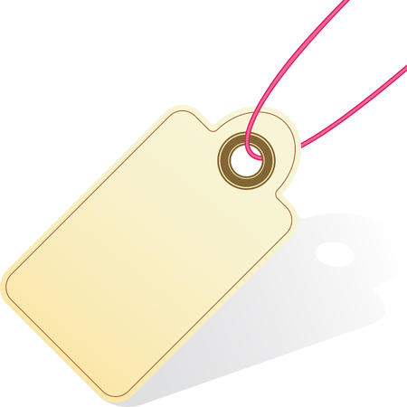 gift tag isolated on a white background.のイラスト素材