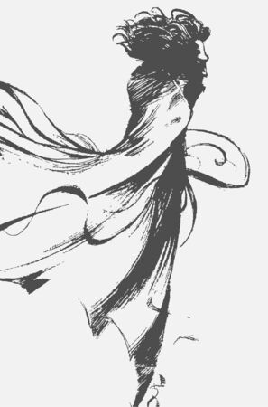 Phantom Profile  isolated on a white background.のイラスト素材