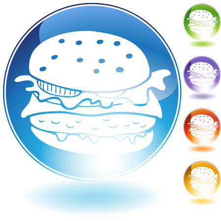 burger crystal icon isolated on a white background.のイラスト素材