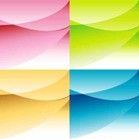 Abstract background set with curving overlapping shapes with room for copy.のイラスト素材