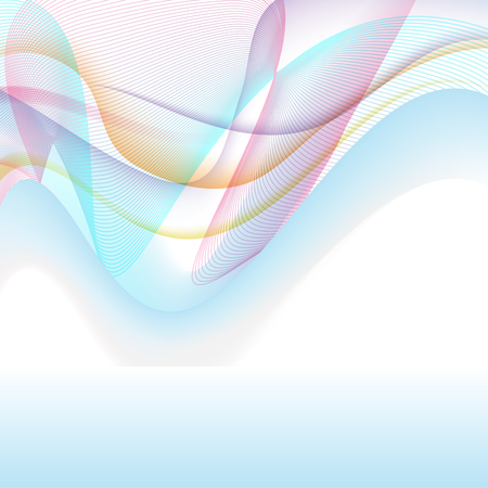 Pastel wave background using gradient mesh tool with copy space.のイラスト素材