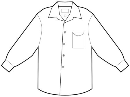 Business dress shirt isolated on a white background.のイラスト素材