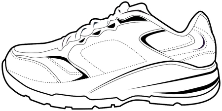 Tennis shoe isolated on a white background.のイラスト素材