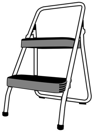 Step ladder isolated on a white background.のイラスト素材