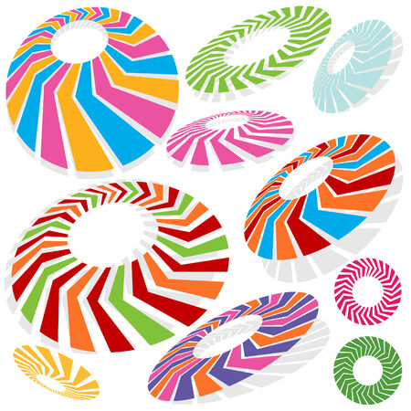 Guiding arrows isolated on a white background.のイラスト素材