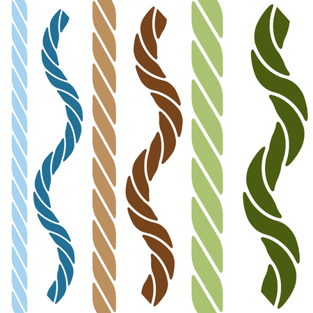 Western rope elements isolated on a white background.のイラスト素材
