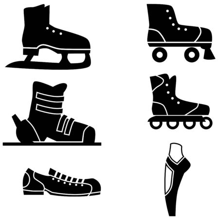 Sport shoe set isolated on a white background.のイラスト素材