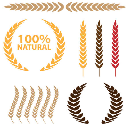 Wheat Icon Setのイラスト素材