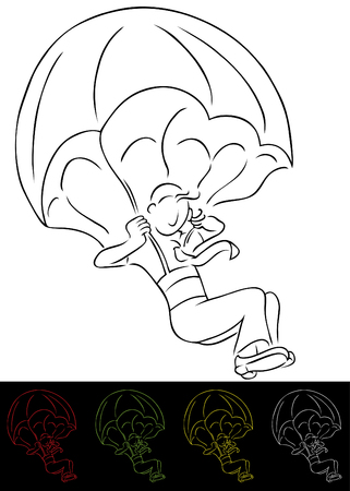 Businessman Parachuteのイラスト素材