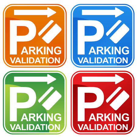 Parking Validation Ticket Signのイラスト素材