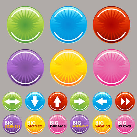 An image of a variety button set.のイラスト素材