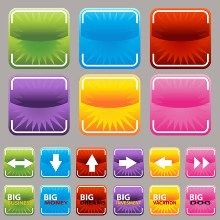 An image of a variety button set.のイラスト素材