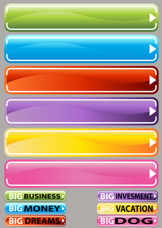 An image of a variety button set.のイラスト素材