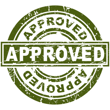 An image of a approved stamp.のイラスト素材