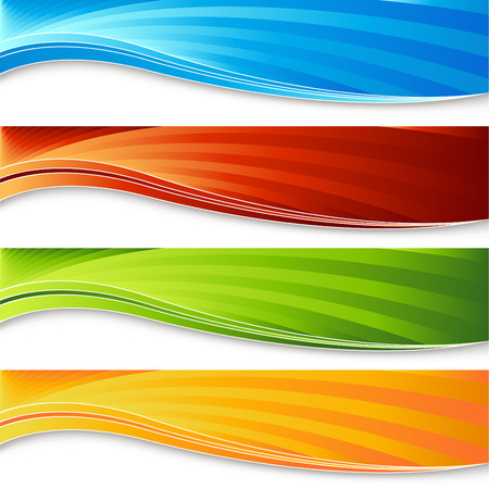 An image of a colorful banner set.のイラスト素材