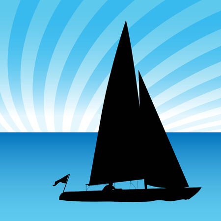 An image of a sailboat.のイラスト素材
