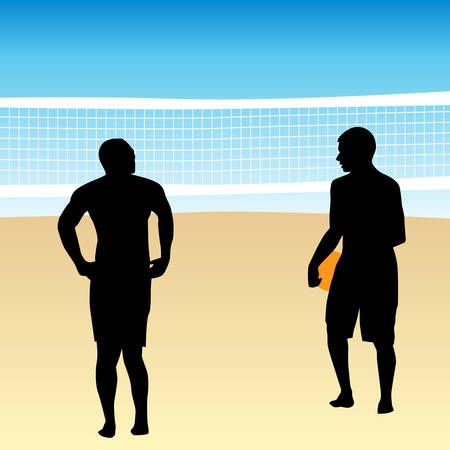 An image of volleyball players.のイラスト素材