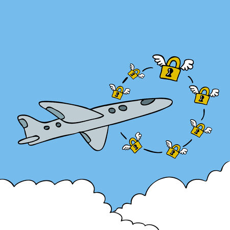 An image representing cockpit security.のイラスト素材