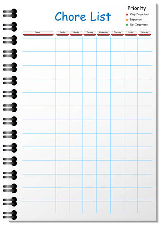 An image of a daily chore list.のイラスト素材
