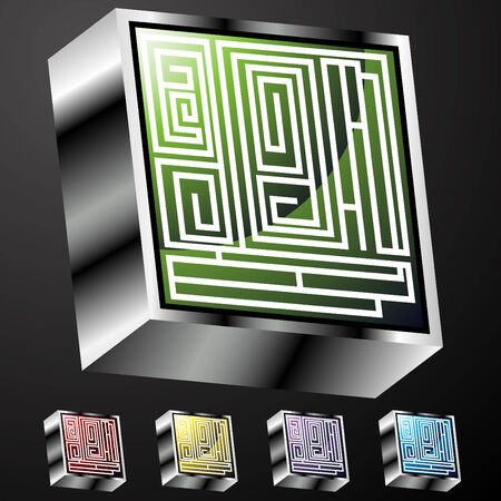 An image of maze buttons.のイラスト素材