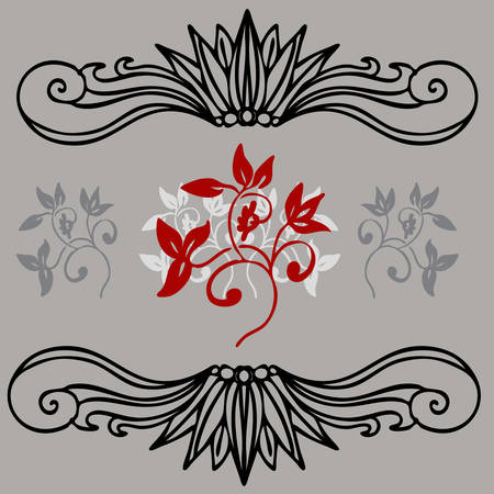 An image of organic leaf elements.のイラスト素材