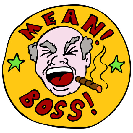 An image of a screaming mean boss.のイラスト素材
