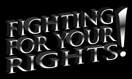 An image of a fighting for your rights message.のイラスト素材