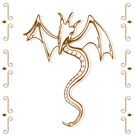 An image of a snake dragon.のイラスト素材