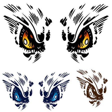 An image of a owl eyes.のイラスト素材