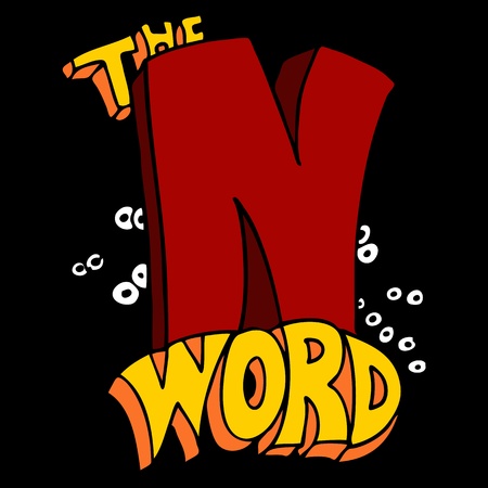 An image of a taboo N word.のイラスト素材