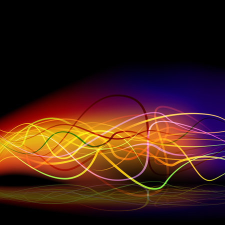 An image of an electric energy wave background.のイラスト素材