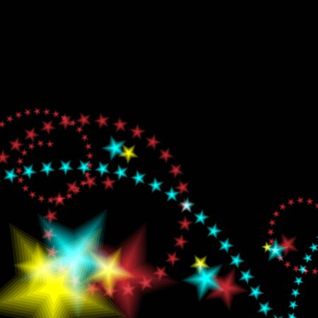 An image of a glowing star fireworks background.のイラスト素材