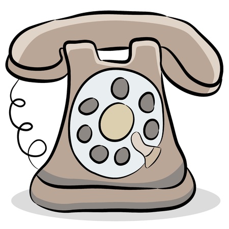 An image of a old fashioned telephone.のイラスト素材