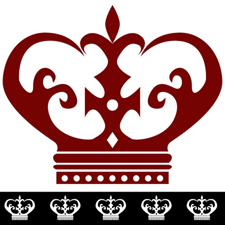 An image of a king's crown icon with border.のイラスト素材