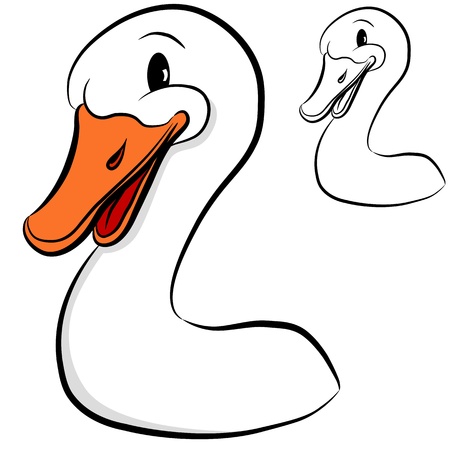 An image of a duck head.のイラスト素材