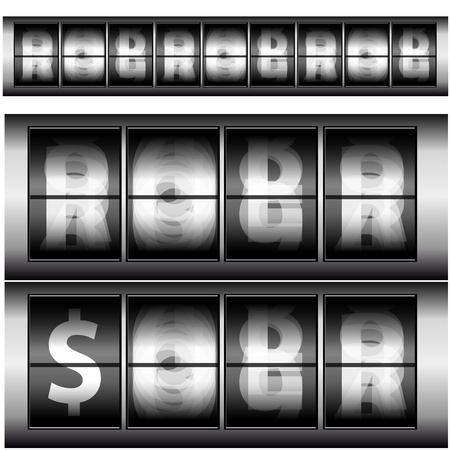 An image of a fast spinning numbers blur effect gauge.のイラスト素材