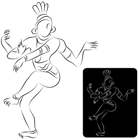 An image of a hindu goddess Shiva.のイラスト素材