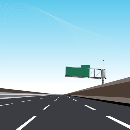 An image of an empty freeway.のイラスト素材