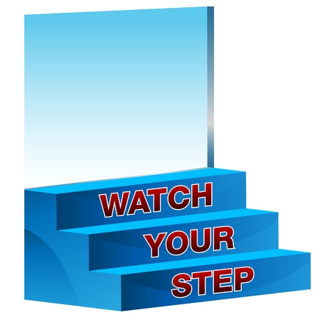 An image of a watch your step icon.のイラスト素材