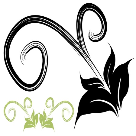 An image of an abstract floral design element.のイラスト素材