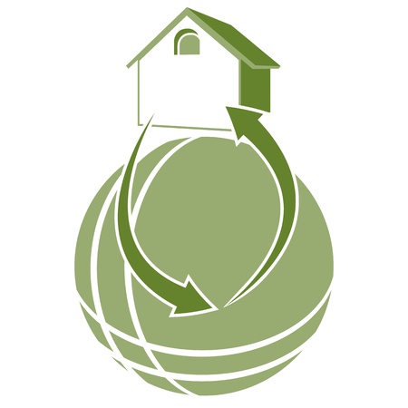 An image of a geothermal sustainable energy icon.のイラスト素材