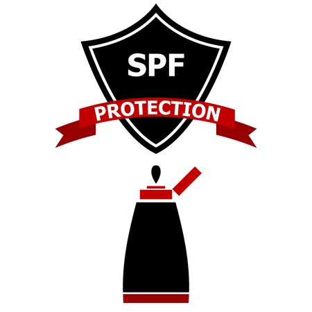 An image of a sunscreen protection shield.のイラスト素材