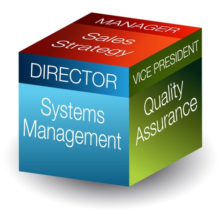 An image of a corporate roles 3d cube.のイラスト素材