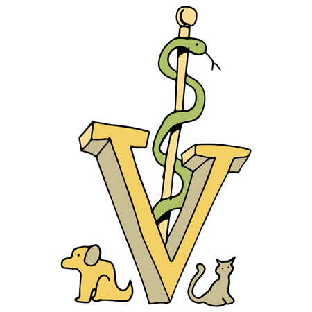 An image of a veterinarian symbol.のイラスト素材