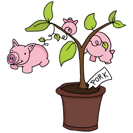 An image of a growing pig plant.のイラスト素材