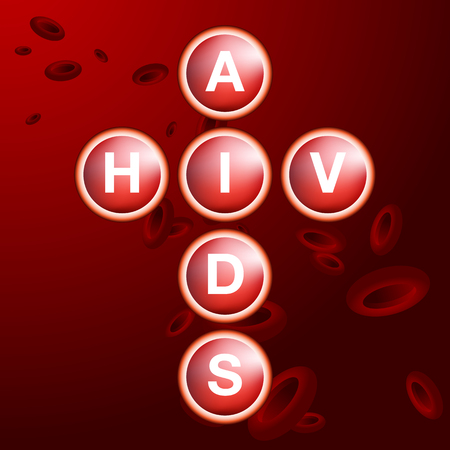 An image of a hiv aids blood cell background.のイラスト素材