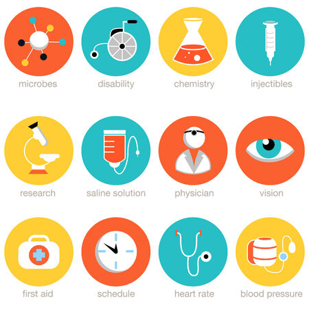 medical science icon set.のイラスト素材