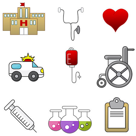 An image of hospital items.のイラスト素材
